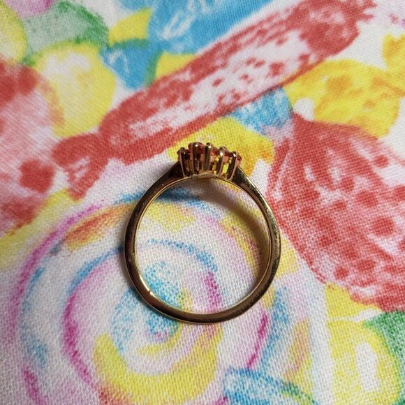 Red Sapphire Scarlet Flame 18k YG/Sterling Silver Ring - Picture 5 of 11